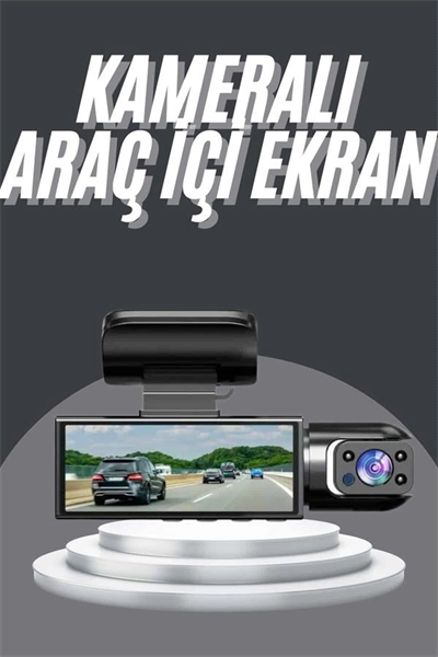 Video ve Fotoğraf Kaydedici Sürüş Kamerası Ön ve Arka Çift Kameralı