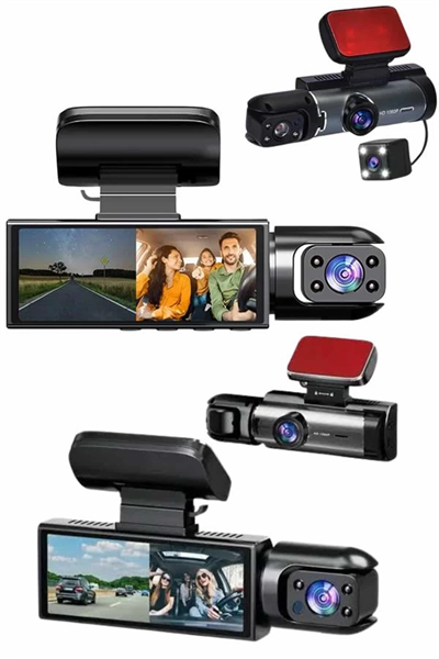 Video ve Fotoğraf Kaydedici Sürüş Kamerası Ön ve Arka Çift Kameralı