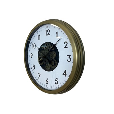 Vintage 60 Cm Çarklı Modern Duvar Saati