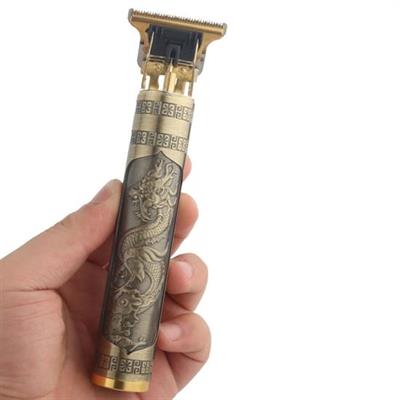 Vintage Görünümlü Güçlü 4 Farklı Başlıklı USB ŞarjlI Manuel Tıraş Makinası (3936)