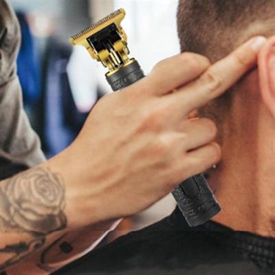 Vintage Görünümlü Güçlü 4 Farklı Başlıklı USB ŞarjlI Manuel Tıraş Makinası (3936)