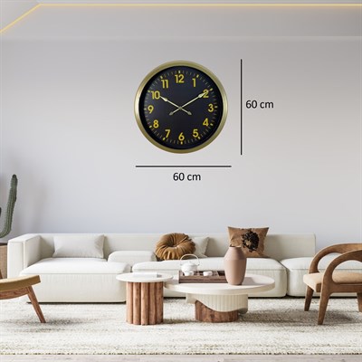 Vintage Klasik 60 x 60 Cm Metal Duvar Saati