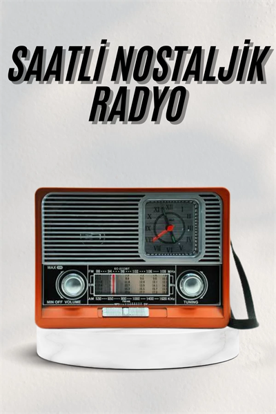 Vintage Nostaljik Radyo AUX USB SD Kart Girişli Şarjlı Bluetooth Bağlantılı