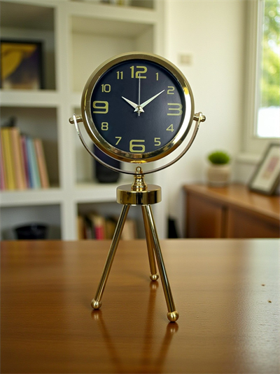 Vintage Prestige Üç Ayaklı Metal Masa Saati