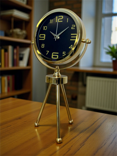 Vintage Prestige Üç Ayaklı Metal Masa Saati