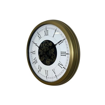 Vintage Roma Rakamlı 60 Cm Çarklı Duvar Saati