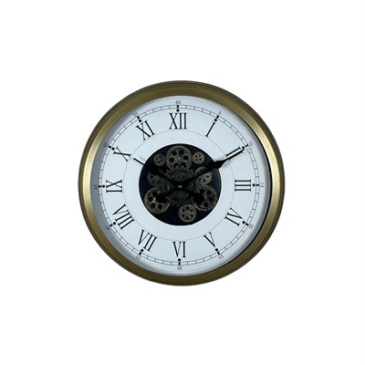 Vintage Roma Rakamlı 60 Cm Çarklı Duvar Saati