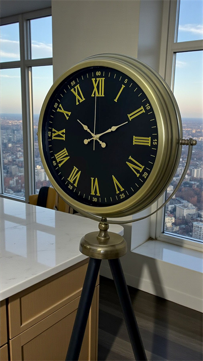 Vintage Roma Rakamlı Modern Tripod Ayaklı Saat