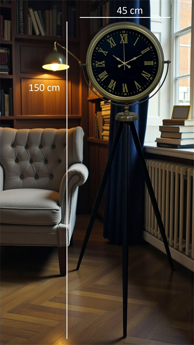 Vintage Roma Rakamlı Modern Tripod Ayaklı Saat
