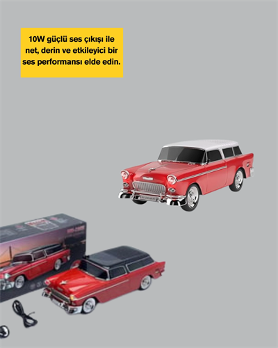 Vintage Tasarımlı LED Işıklı Bluetooth Hoparlör 10W