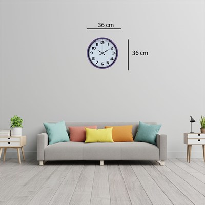 Violet Mor 36 Cm Standart Duvar Saati