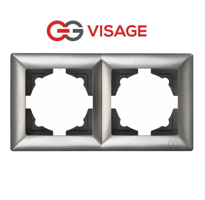 Visage Ambiance Füme 2 Li Çerçeve - Priz ve Anahtar İçin Uyumlu Çerçeve
