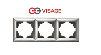 Visage Ambiance Füme 3 Lü Çerçeve - Priz ve Anahtar İçin Uyumlu Çerçeve