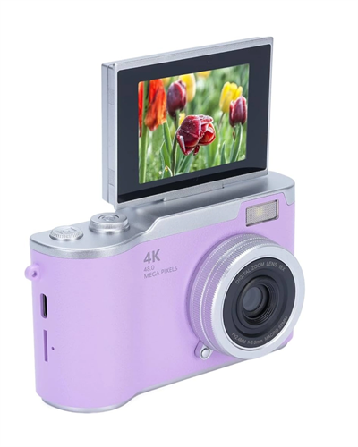 Vlog Kamera 4K Video 48 MP Otomatik Odaklı Flip Ekranlı