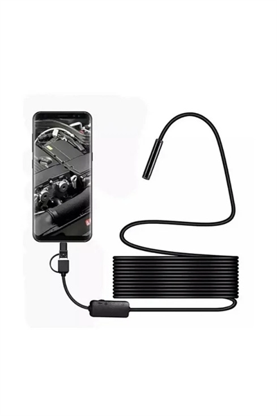 Vtn-02 Endoskop Yılan Video Kamera Led’li 2 Metre 7 Mm Sert Kablo Su Geçirmez