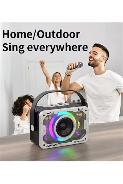 Vtn-82 Taşınabilir Kablosuz Işıklı Bluetooth Hoparlör Ses Değiştirme Özellikli