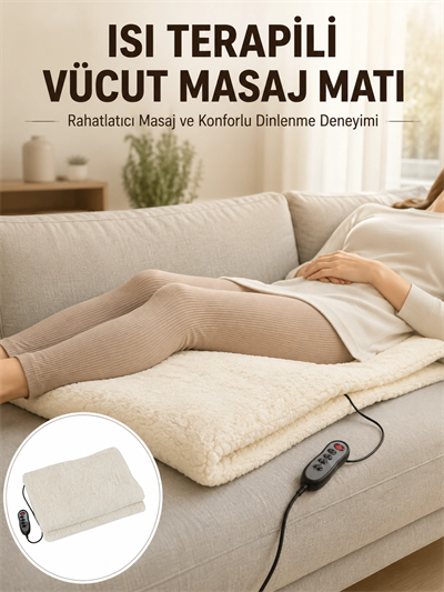 Vücut Masaj Matı Isı Terapili ve Çok Bölgeli Masaj Yeni Nesil
