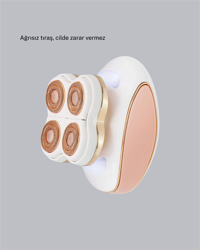 Vücut Tüy Temizleme Cihazı Ağrısız Tıraş Dört Kesici Başlık