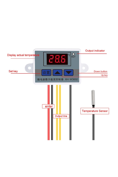 W3002-220v 10a Dijital Termostat Kuluçka Makinalarına Uygun Hassas