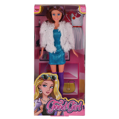 WG-66770 Parlak Elbiseli Ceketli Bebek 29 cm