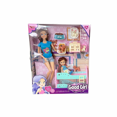 WG-C115112 Kutulu 29cm Aksesuarlı Ranzalı Bebek