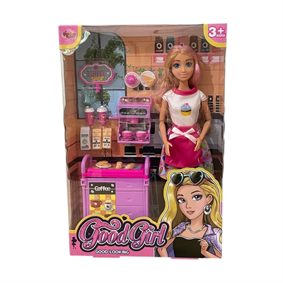 WG66748 Vardem Kutulu   Kafe İşleten Bebek Set 11,5 inç