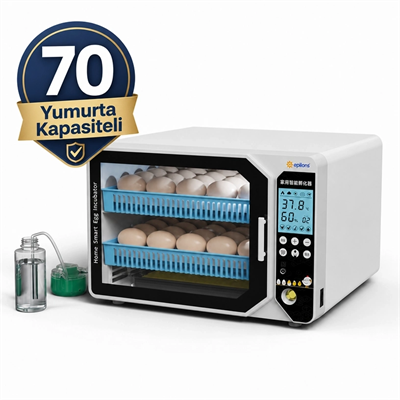 Kuluçka Makinesi WM-70 Çift Katlı Akıllı Nem Kontrollü Set Yedek Motor ve Suluk Dahil BX-316465