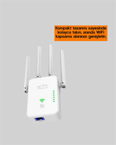 WPS Destekli 2.4GHz + 5GHz WiFi Sinyal Güçlendirici