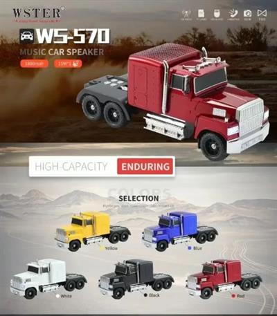 WS-570 Araba Şekli Bluetooth Hoparlör Retro HIFI Stereo Soundbox Masaüstü Bilgisayar Müzik Çalar (3936)