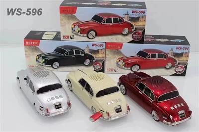 WS-596 Araba Görünümlü Kablosuz Bluetooth Hoparlör Siyah (3936)