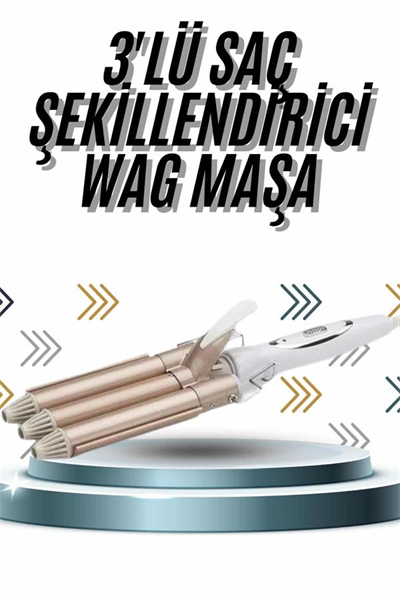 Wag Maşa Profesyonel Saç Şekillendirici İyon Özellikli Isı Kademeli