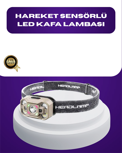 Wave Sensörlü LED Kafa Lambası Şarjlı Ayarlanabilir Işık