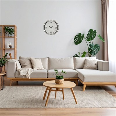 White Index 40 Cm Metal Duvar Saati