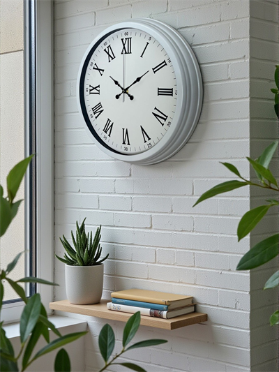 White Prime Roma Rakamlı 40 Cm Metal Duvar Saati