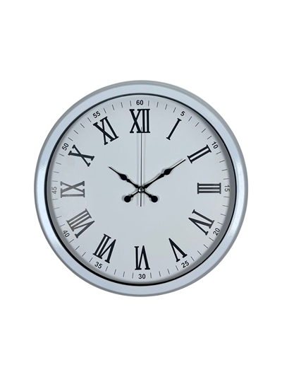 White Prime Roma Rakamlı 40 Cm Metal Duvar Saati