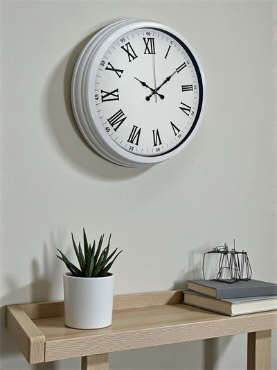 White Prime Roma Rakamlı 40 Cm Metal Duvar Saati