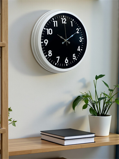White Pure Contrast 40 Cm Metal Duvar Saati