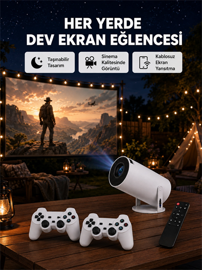 Wi-Fi 6 ve Bluetooth 5.0 Destekli 4K Akıllı Projeksiyon Cihazı Yeni Nesil