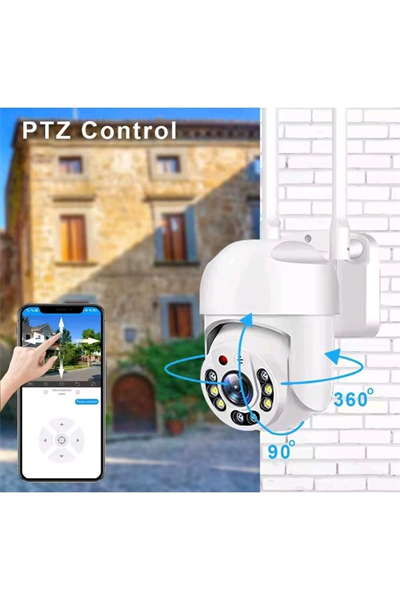 Wi-fi ptz iç ve dış mekan 360 derece çift antenli 1080p 3 mp speed dome ip kamera