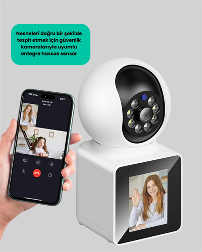WiFi İç Mekan Kamera 2K Gece Görüşlü Çift Yönlü Görüntü Konuşma Destekli
