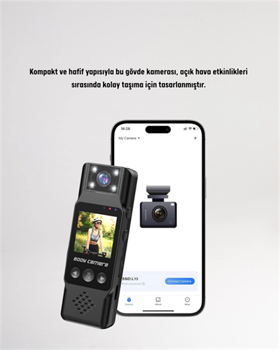 WiFi Özellikli Taşınabilir Kamera – 1.3” TFT Ekran, 3MP Fotoğraf, 128GB Kart Desteği