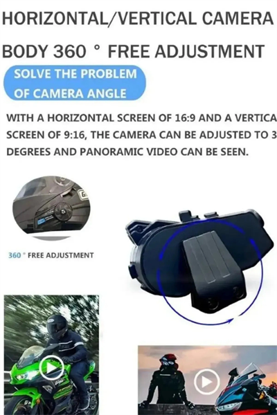 WiFi ve 1080P Kameralı Su Geçirmez Motosiklet Kaskı İçin Bluetooth İntercom Kulaklığı