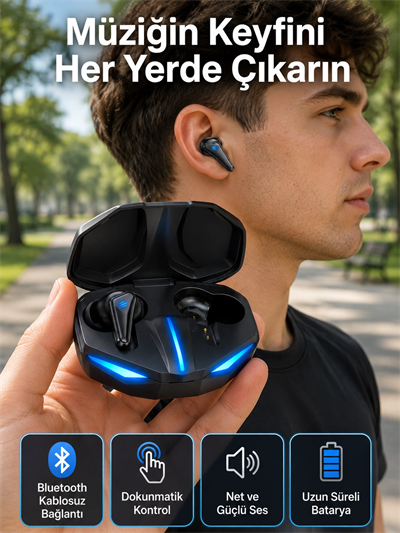 Wireless Gaming Kulaklık Mikrofonlu Bluetooth Oyuncu Kulaklığı