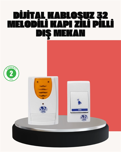 Wireless Kapı Zili Pratik ve Zahmetsiz Günlük Kullanım