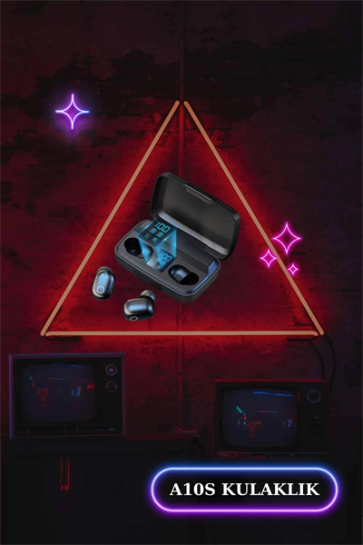 Wireless Şarjlı Pembe Akıllı Saat ve Kablosuz Bluetooth Kulaklık Dokunmatik Kontrol