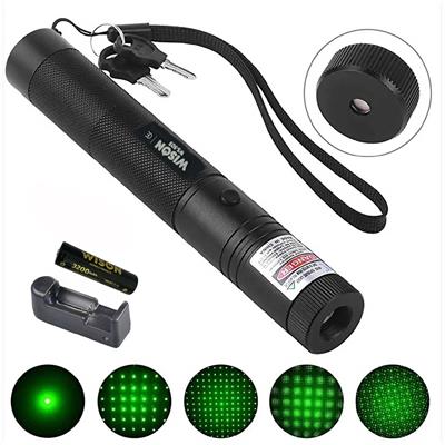 Wison WS-503 100MW 3.7V 3200 mAh Desen Başlıklı Şarjlı Yeşil Lazer Pointer (3936)