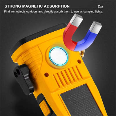 Wison Ws-1414 Cam Kıracaklı Dijital Göstergeli Mıknatıslı Şarjlı Acil Durum Tamirci Feneri