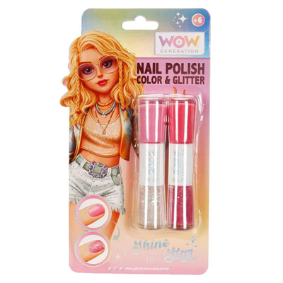 Wow Generation Renkli ve Parıltılı Çift Taraflı Oje 2li