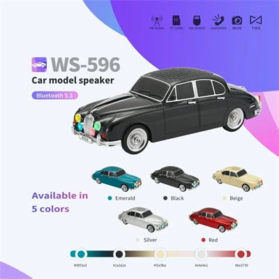 Ws-596 Araba Görünümlü Kablosuz Bluetooth Hoparlör Siyah Bx40