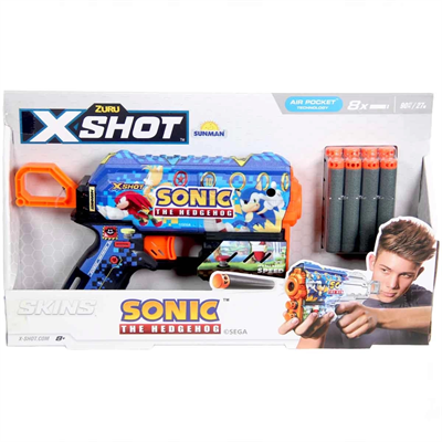X-Shot Skins Sonic Dart Fırlatıcı 8 Dartlı -S00036648